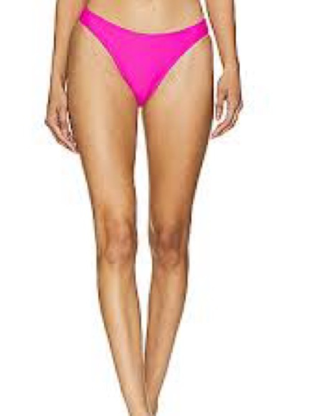 Good American Neon Pink High-Cut Bikini Bottom XS NWT